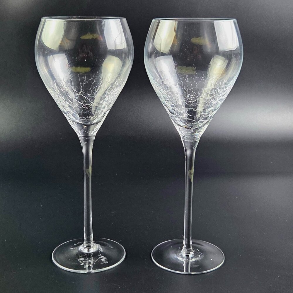 Vintage Water/Wine Goblet – Reflections by Pier 1 – Set of 2 – 9 3/4" Tall